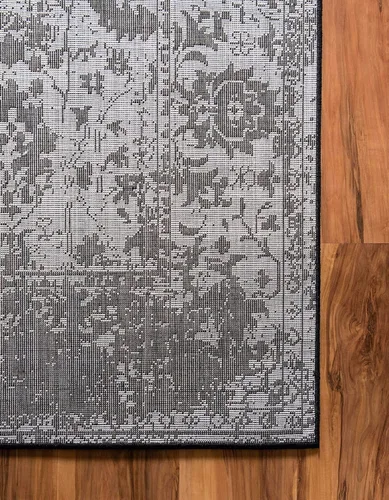 Vista 11 de Unique Loom Portland Collection - Alfombra central (2 pies 2 pulgadas x 3 pies 1 pulgada, rectangular, negro y blanco/negro)