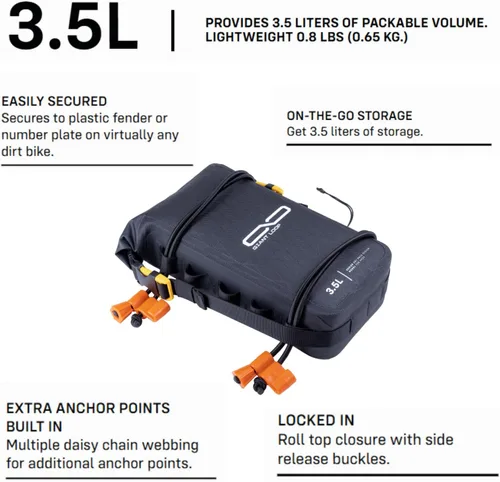 Vista 6 de Bolsa Giant Loop para guardabarros + Bolsa para matrícula, bolsa impermeable de almacenamiento con capacidad de 3.5 litros y plegable para artículos