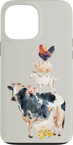 Vista 24 de Cute Animals Cow Chicken Pig Farmer Animal Lover Case for iPhone 17
