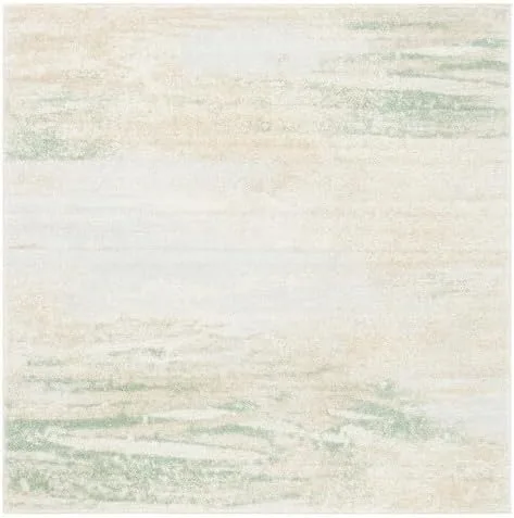 Vista 65 de SAFAVIEH Colección Adirondack Alfombra de Pasillo - 2'1" x 6', Marfil y Salvia, Diseño Abstracto Moderno, No Desprende Pelusa y Fácil Cuidado, Ideal