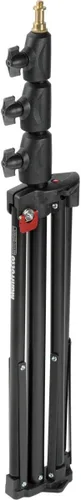 Vista 2 de Manfrotto 1051BAC - Mini soporte compacto de aluminio acolchado de aire de 83 pulgadas con 4 secciones y 3 elevadores, color negro