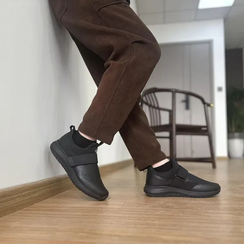 Vista 7 de Zapatos de trabajo antideslizantes para hombre, zapatos de cocina para cocineros, restaurantes, zapatos impermeables y antideslizantes para caminar