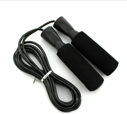 Vista 2 de ABOOFAN 2PCS Ball Bearing Jump Rope for Fitness Speed Skipping Thickened PVC Cord Ergonomic Non-slip Handles Scuff-resistant Rope for Women Men