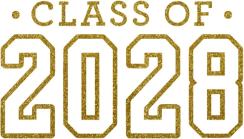 Vista 18 de Calcomanía para planchar de clase 2028, parche de camiseta de clase superior, transferencia de calor, calcomanía gráfica de camiseta HTV para negro
