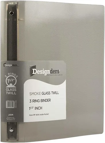 Vista 32 de JAM Paper - Carpeta de plástico de 1 pulgada, carpeta naranja de 3 anillas, se vende individualmente