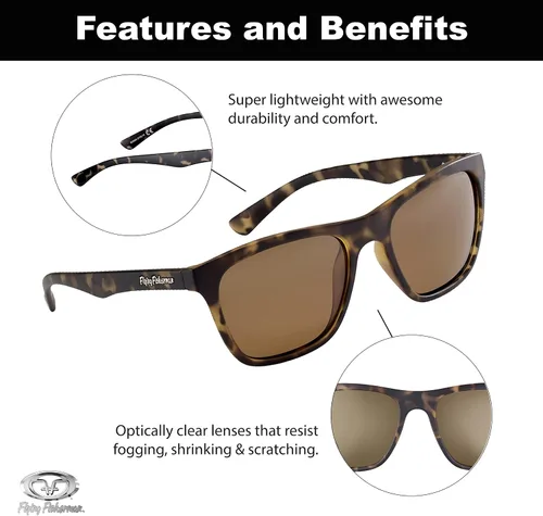 Vista 3 de Flying Fisherman Fowey Polarized Sunglasses with AcuTint UV Blocker for Fishing and Outdoor Sports