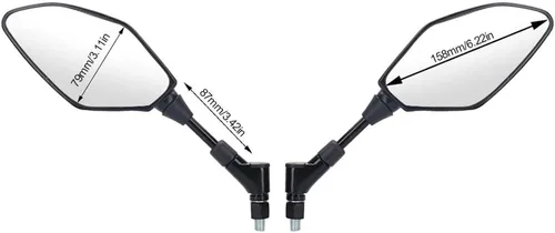 Vista 5 de Side Mirrors Rearview Motorcycle Mirror For Y-AMAHA FZ-8 2010 2011 2012 2013 2014 Accessories Side Mirrors