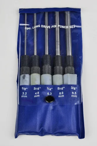 Vista 3 de Fowler 52-500-300-0, juego de punzones extra largos de 5 piezas