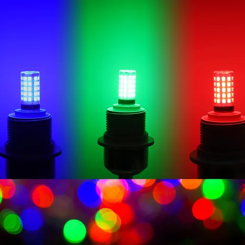 Vista 2 de ALIDE Bombilla de honor de policía azul E12 C7 T6 LED Nightlight Candelabro