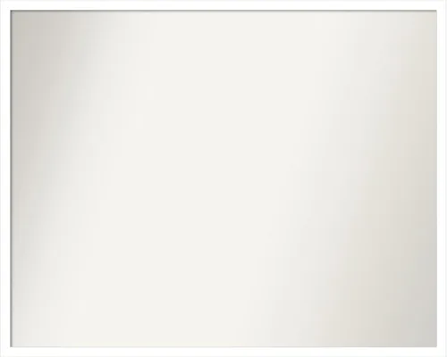 Vista 69 de Amanti Art Espejo de baño blanco para sobre el fregadero, 22 x 45 pulgadas, espejo de tocador rectangular blanco Lucie, marco de madera moderno