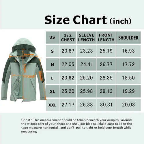 Vista 4 de GIISAM Chaqueta de lluvia para mujer, impermeable, ligera, impermeable, impermeable, rompevientos, con capucha