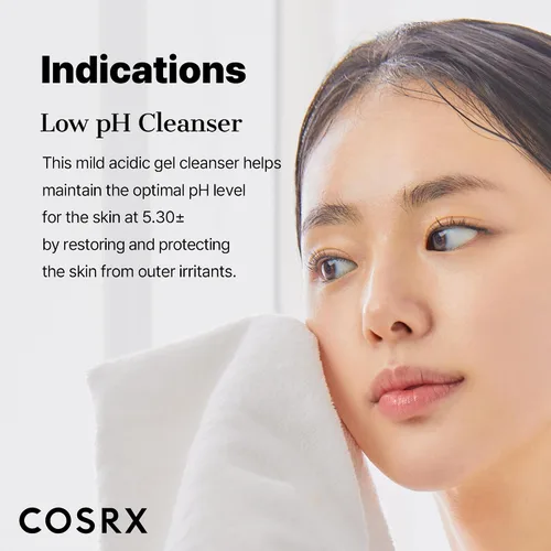 Vista 6 de COSRX Low pH Good Morning Limpiador facial en gel suave, para uso diario, para piel sensible, equilibra el pH, antibrotes, sin parabenos ni sulfatos