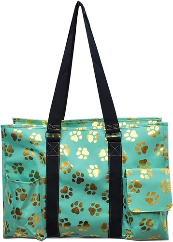 Vista 3 de NGIL Bolsa organizadora con cremallera y bolsillos exteriores para mujeres trabajadoras profesoras enfermeras y madres diseño en Estados Unidos Gold