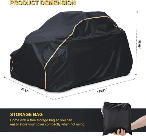 Vista 7 de KEMIMOTO PRO XP - Funda X3 para UTV resistente, 2 plazas, tamaño grande, compatible con Can-Am Maverick X3, Polaris RZR PRO XP, Talon, Commander
