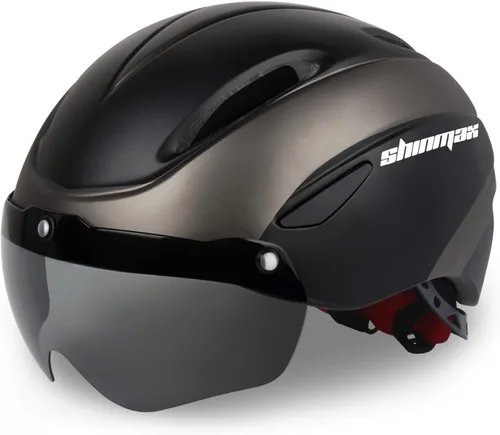 Vista 12 de Shinmax Bike Helmet for Men Women, Bicycle Helmet with Detachable Magnetic Goggles Adjustable for Adult Road Biking Mountain Cycling Helmet