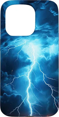 Vista 14 de Cool Blue Lightning Bolt Storm Wild Nature Sky Graphic Art Case for iPhone 17