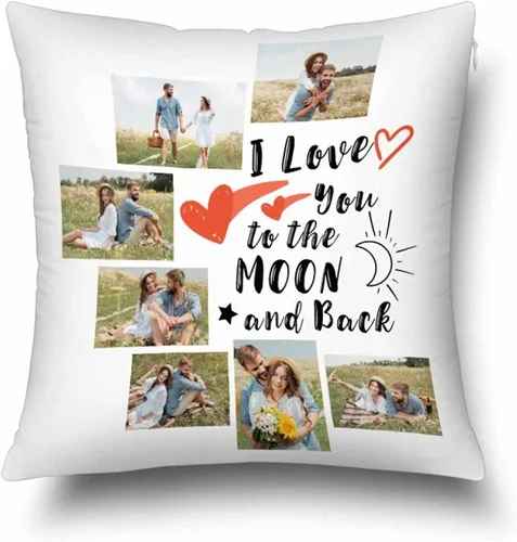 Vista 7 de Funda de almohada con foto personalizada, regalos para la familia, fotos personalizadas, fundas de almohada decorativas personalizadas, regalos