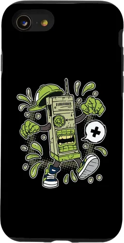 Vista 18 de Diseño de WalkieTalkie de dibujos animados para iPhone 16 para niños en estuche de estilo cómico