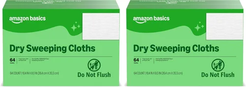 Vista 7 de Amazon Basics Paños de barrido en seco para limpieza de suelos, pelo de mascotas, polvo, suciedad, multisuperficie, desechable, se adapta a
