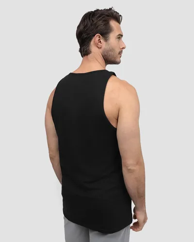 Vista 6 de INTO THE AM Camisetas básicas sin mangas para hombre, lisas, mínimas, para ejercicio de playa, uso casual, tallas S a 2XL