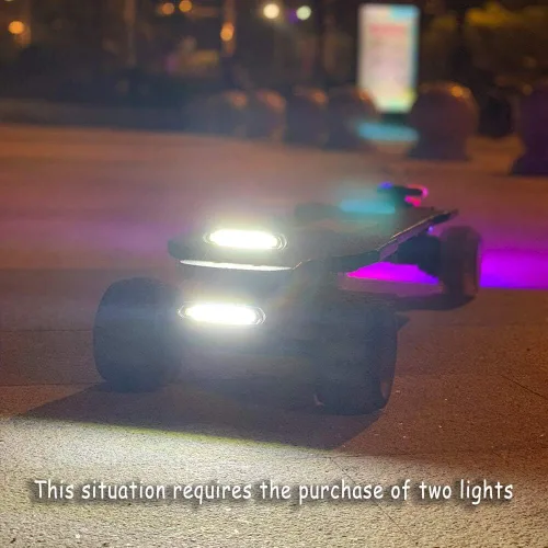 Vista 6 de IWONDER V3.0 - Luces LED recargables por USB para patineta, accesorios de patineta eléctrica superbrillantes (rojo/azul/blanco), luces delanteras