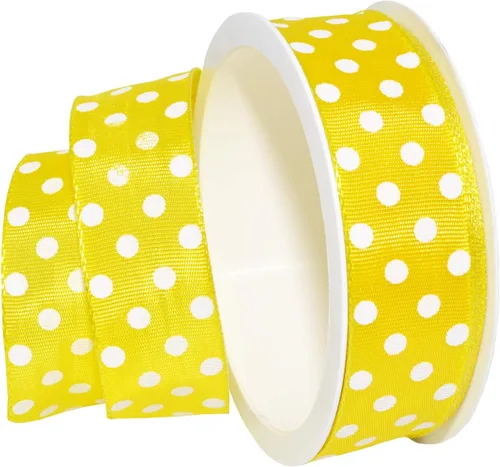 Vista 4 de Morex Ribbon Grosgrain de lunares, 1 pulgada por 4 yardas, negro