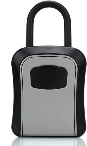 Vista 7 de Caja de cerradura de llave, caja de bloqueo de combinación con código para almacenamiento de llaves de casa, casillero combinado de puerta