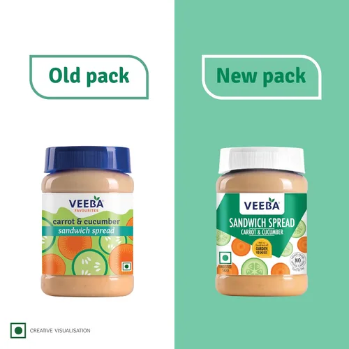 Vista 5 de Veeba Sandwich de zanahoria y pepino para untar 9.88 oz