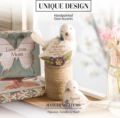 Vista 4 de Pavilion Gift Company 41047 Simple Spirits - Figura de pájaro y abuela, 3 pulgadas, color beige