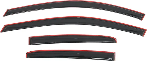 Vista 9 de IKON MOTORSPORTS Viseras de ventana de canal compatibles con Toyota Camry 2018-2024, protectores de lluvia acrílicos ahumado/tintados, deflectores