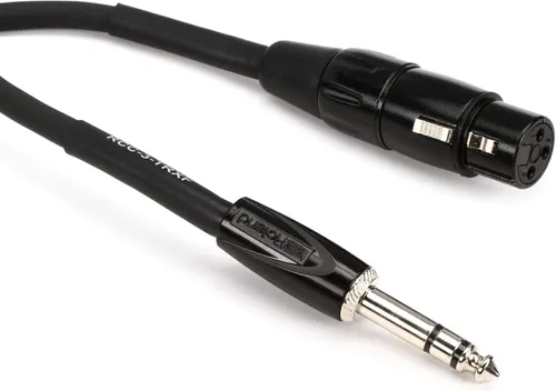 Vista 6 de Roland Cable de interconexión serie negro, TRS de 1/4 pulgadas a XLR (hembra), 5 pies (paquete de 2)