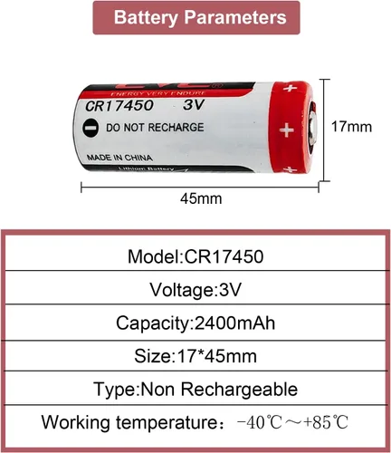 Vista 2 de 4 PCS EVE CR17450 3V batería de litio 2400mAh reemplazo PLC batería de control industrial no recargable