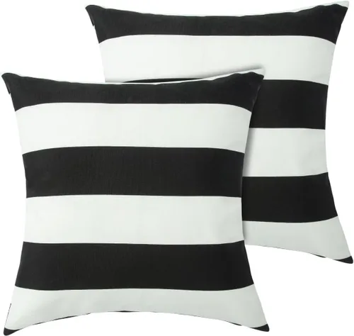 Vista 15 de FUNHOME Fundas de almohada lumbar para exteriores, 12 x 20 pulgadas, sin relleno, círculo cian