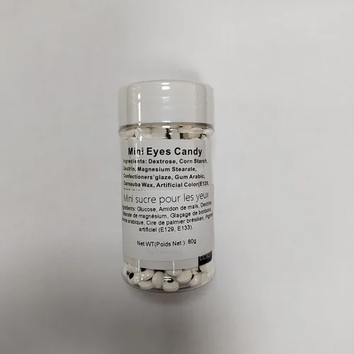 Vista 7 de Sentovac Ojos de caramelo comestibles de 1 cm, espolvoreados de azúcar para galletas, pasteles, cupcakes, decoraciones de ojos pequeños de caramelo