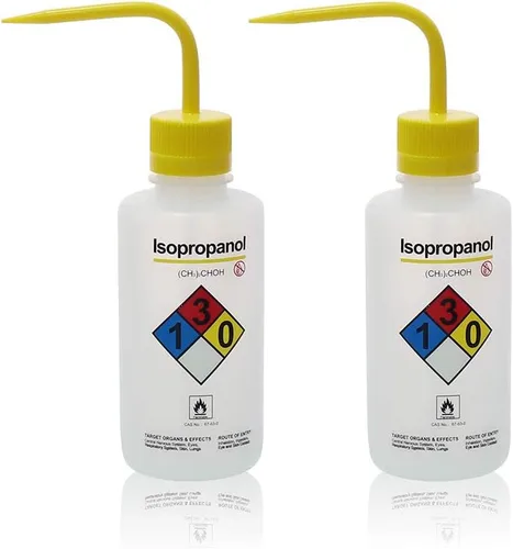 Vista 12 de 2pcs de botellas de lavado de seguridad, vol.16.9 fl oz 17oz, botella de lavado de acetona, material de LDPE, LVM004