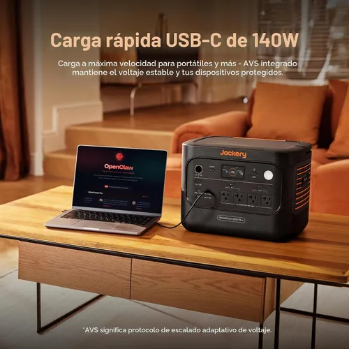 Vista 6 de Jackery HomePower 2000 Plus v2 Power Station, 2048Wh, salida de CA de 2400