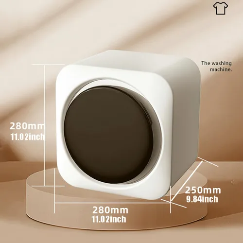 Vista 7 de Mini lavadora y secadora inteligente para montaje en pared, lavadora automática con pantalla digital, diseño compacto de encimera para lencería