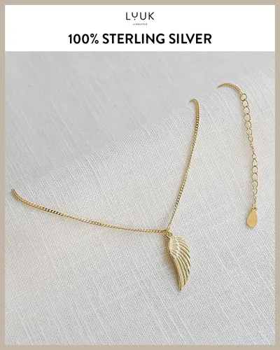 Vista 4 de LUUK LIFESTYLE Collar de filigrana de plata de ley 925 para mujer con colgante, joyería femenina de moda para la vida cotidiana, longitud ajustable