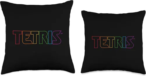 Vista 3 de Tetris Color Logo - Almohada (16 x 16 pulgadas), multicolor