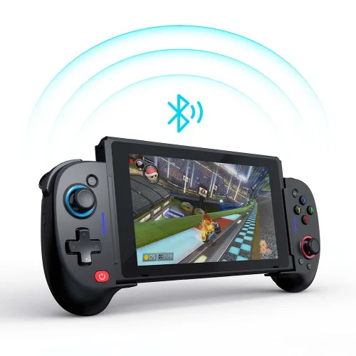 Vista 7 de ShanWan Switch Controllers, One-Piece Joypad Replacement SwitchSwitch OLED Suitable for Handheld Mode, Adjustable Turbo and Dual Vibration