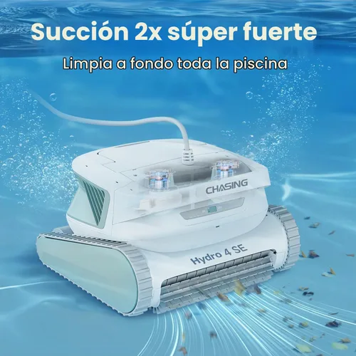 Vista 4 de Chasing Hydro 4 SE - Aspiradora de piscina para piscinas enterradas, robot limpiador para piso, pared y línea de flotación, siempre limpia, nunca se