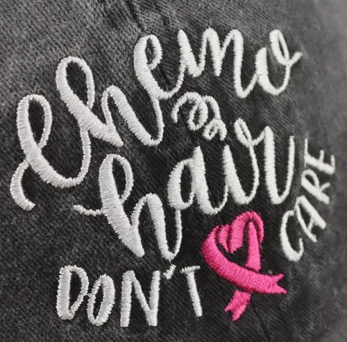 Vista 4 de Tbstlumd Chemo Hair Don't Care - Gorra de béisbol para mujer, divertida gorra de béisbol bordada ajustable de algodón rosa