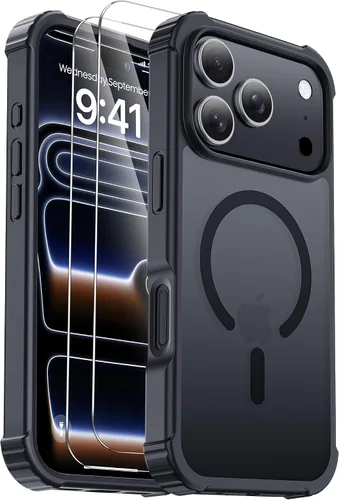 Vista 53 de Funda para iPhone Air [compatible con MagSafe] [2 protectores de pantalla] [prueba de caídas de grado militar] Funda magnética resistente