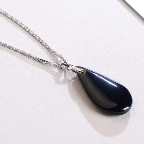 Vista 4 de iSTONE - Collar de plata de ley 925 con dije de lapislázuli para mujer, piedra preciosa natal con cadena de plata de 18 pulgadas