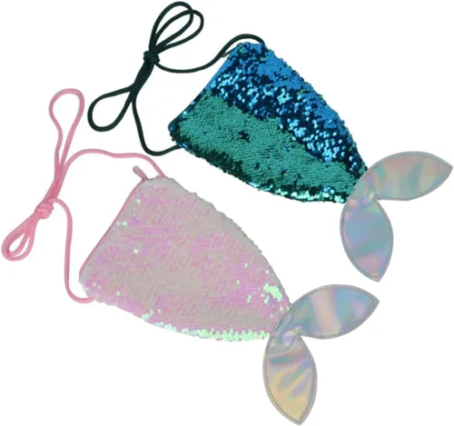 Vista 5 de SHERCHPRY o pescado portátil adorable bolsa chica azul diseño brillante cola hombro sirena niños monedero teléfono almacenamiento lentejuelas