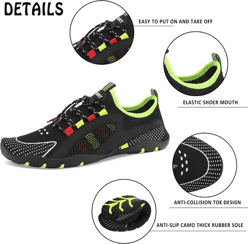 Vista 2 de Zapatos de agua para hombre y mujer, secado rápido, calcetines acuáticos, zapatos de buceo para playa, natación, surf, piscina, yoga, viajes, al
