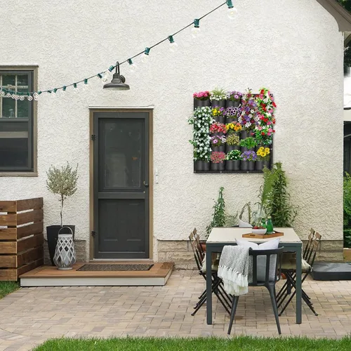 Vista 3 de Macetas colgantes mejoradas para transformar tu espacio, un paquete de 25 macetas verticales de pared de jardín
