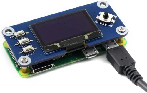 Vista 2 de 1.3inch 128x64 OLED pantalla HAT para Raspberry Pi 4 3 Jetson Nano SPI/I2C interfaz con controlador incorporado @ XYGStudy