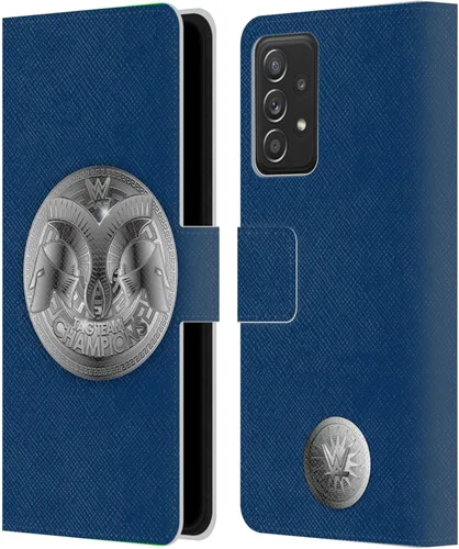 Vista 350 de Head Case Designs Officially Licensed WWE Cruiserweight Champion Title Belts Leather Wallet Case Compatible with Samsung Galaxy A07 4G Campeón