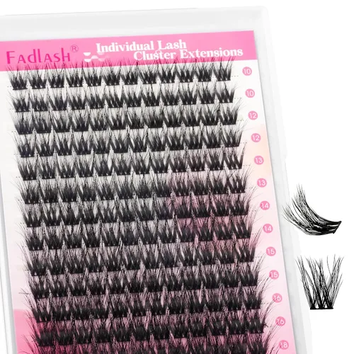 Vista 83 de Extensiones de pestañas individuales de 120 unidades, racimos de pestañas con rizado D, bandeja de longitud mixta, extensiones de pestañas